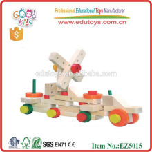 Nouvelle construction de construction en bois intelligente Set Kid Construction Toy Ensemble de blocs en bois